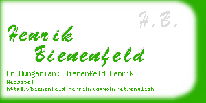 henrik bienenfeld business card